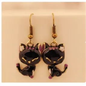 The "Black Kitty" Earrings