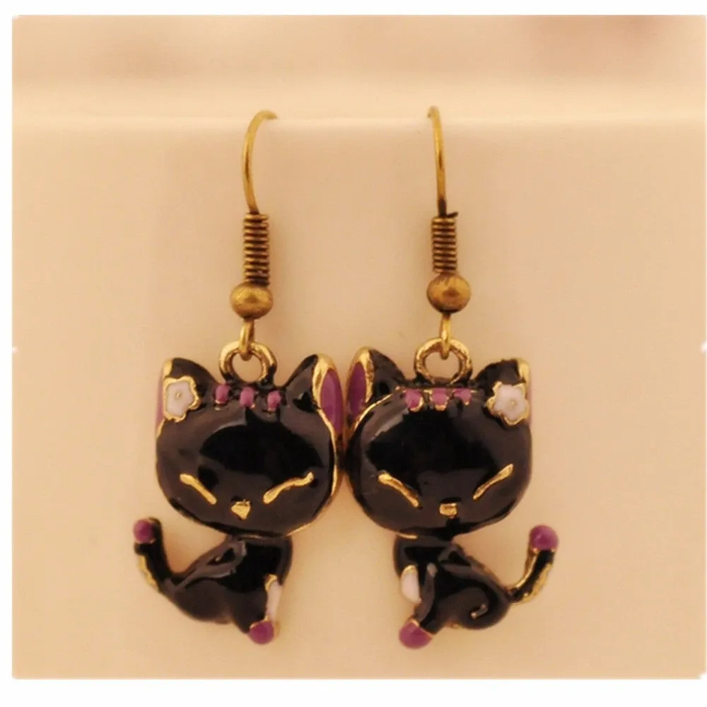 The "Black Kitty" Earrings