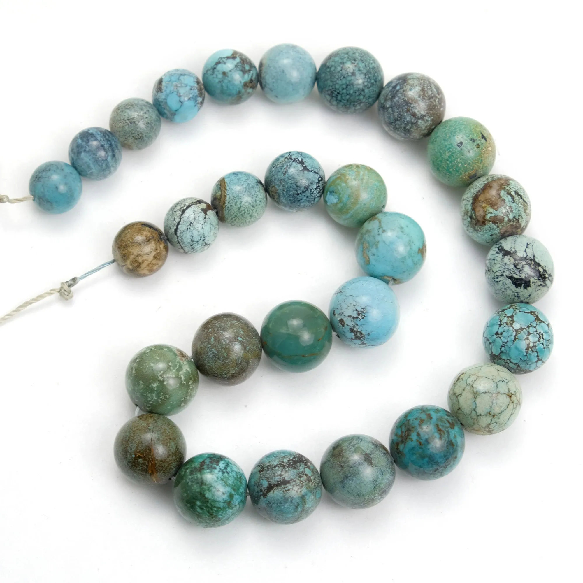 Tibetan Turquoise 12-16mm  Strand #5