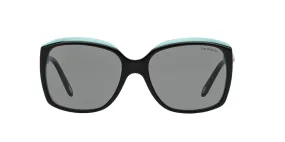 Tiffany & Co. Square Non-Polarized Sunglasses - Black/Tiffany Blue/Gray