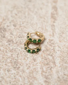 TILTIL Single Hoop Goldplated Jade Green
