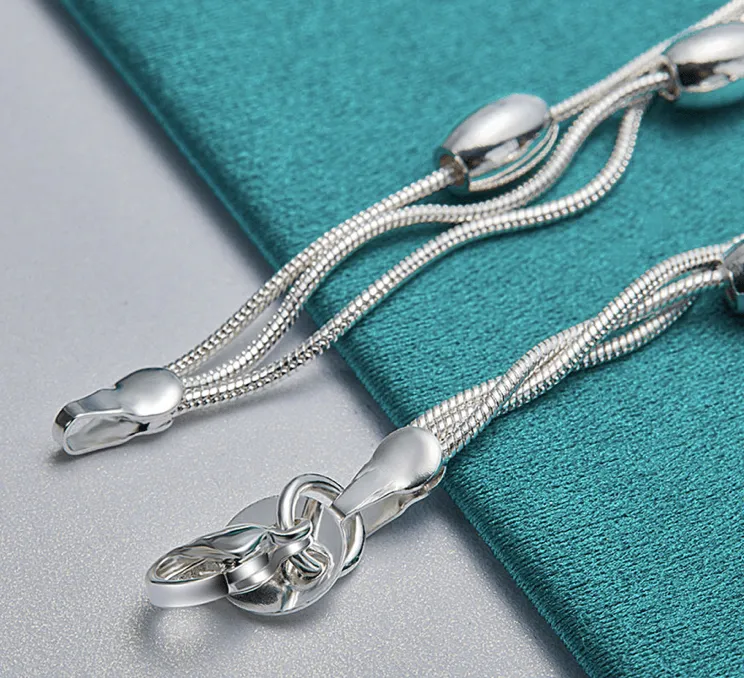 TRIPLE STRAND SILVER CHAIN BRACELET