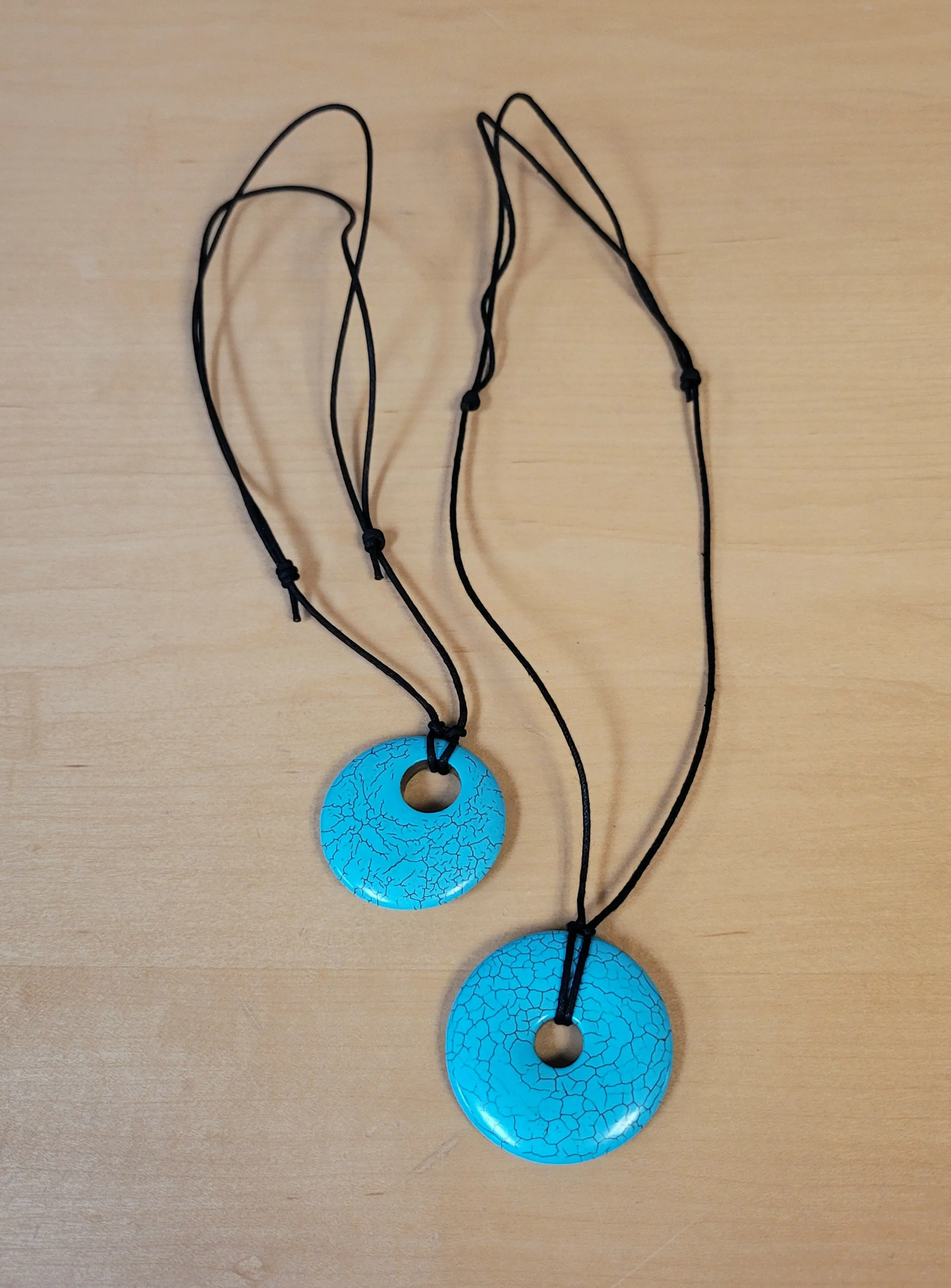 Turquoise Circle Pendant Necklace