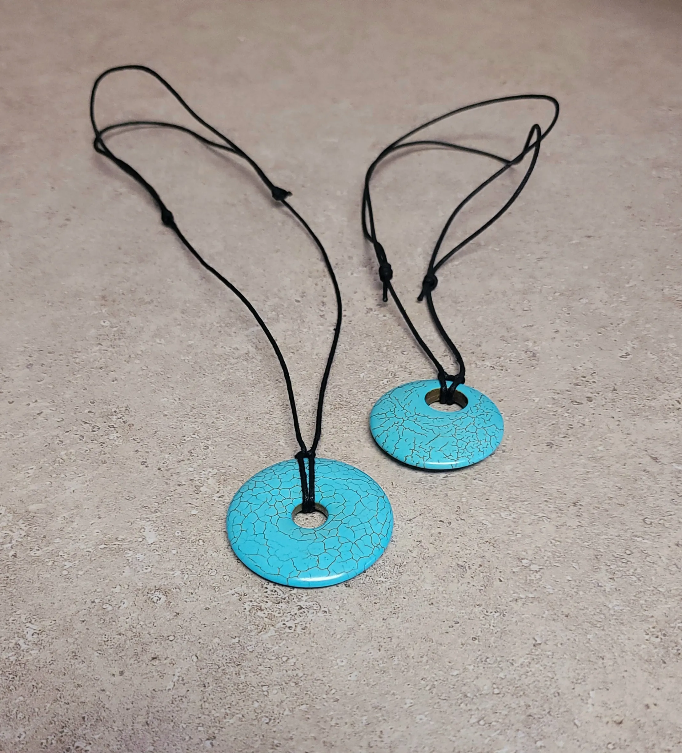 Turquoise Circle Pendant Necklace