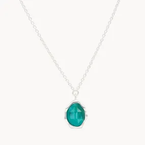 turquoise mood necklace silver - sterling silver, turquoise