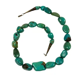 Turquoise Nugget Necklace - 19" Long