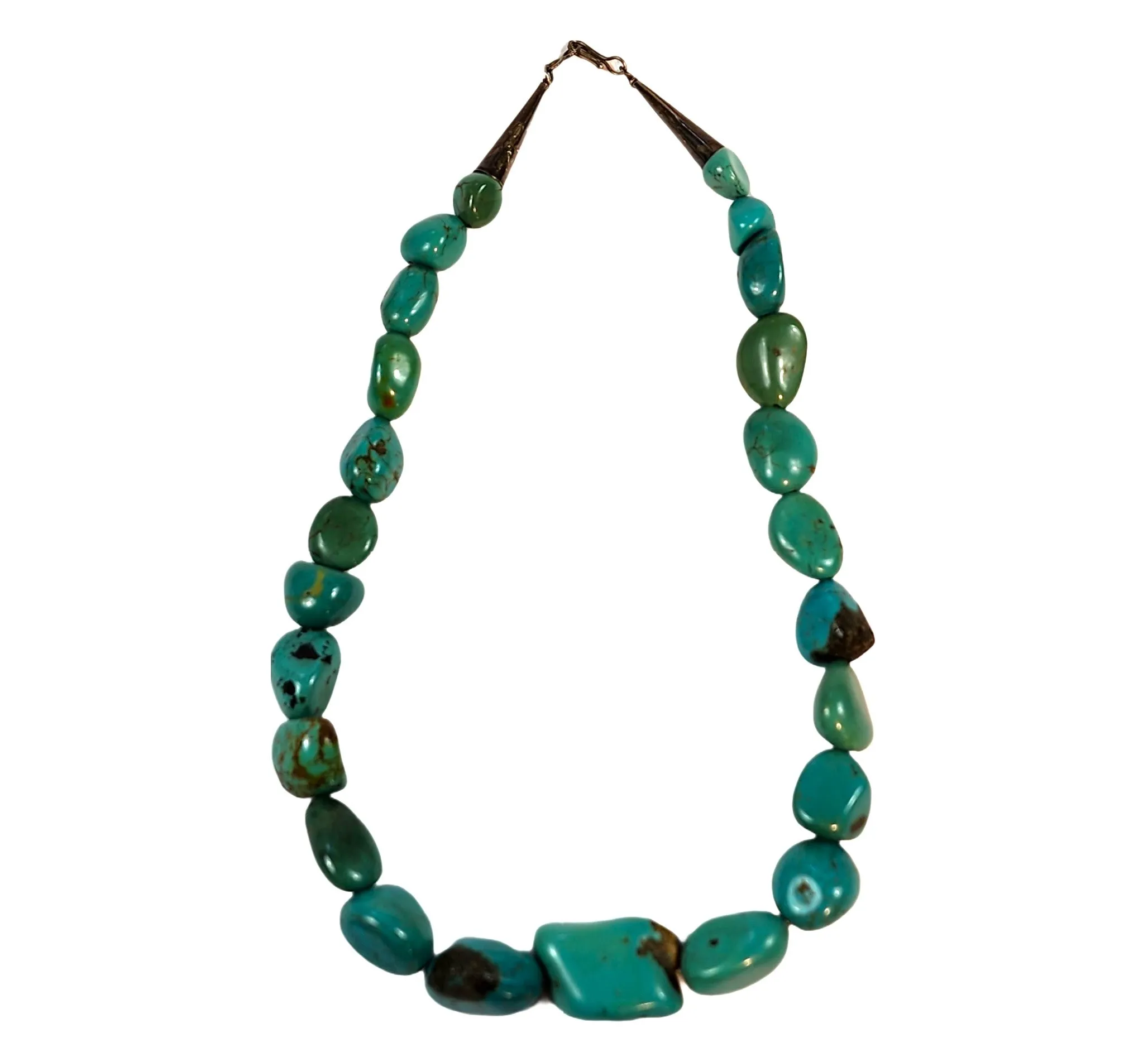 Turquoise Nugget Necklace - 19" Long