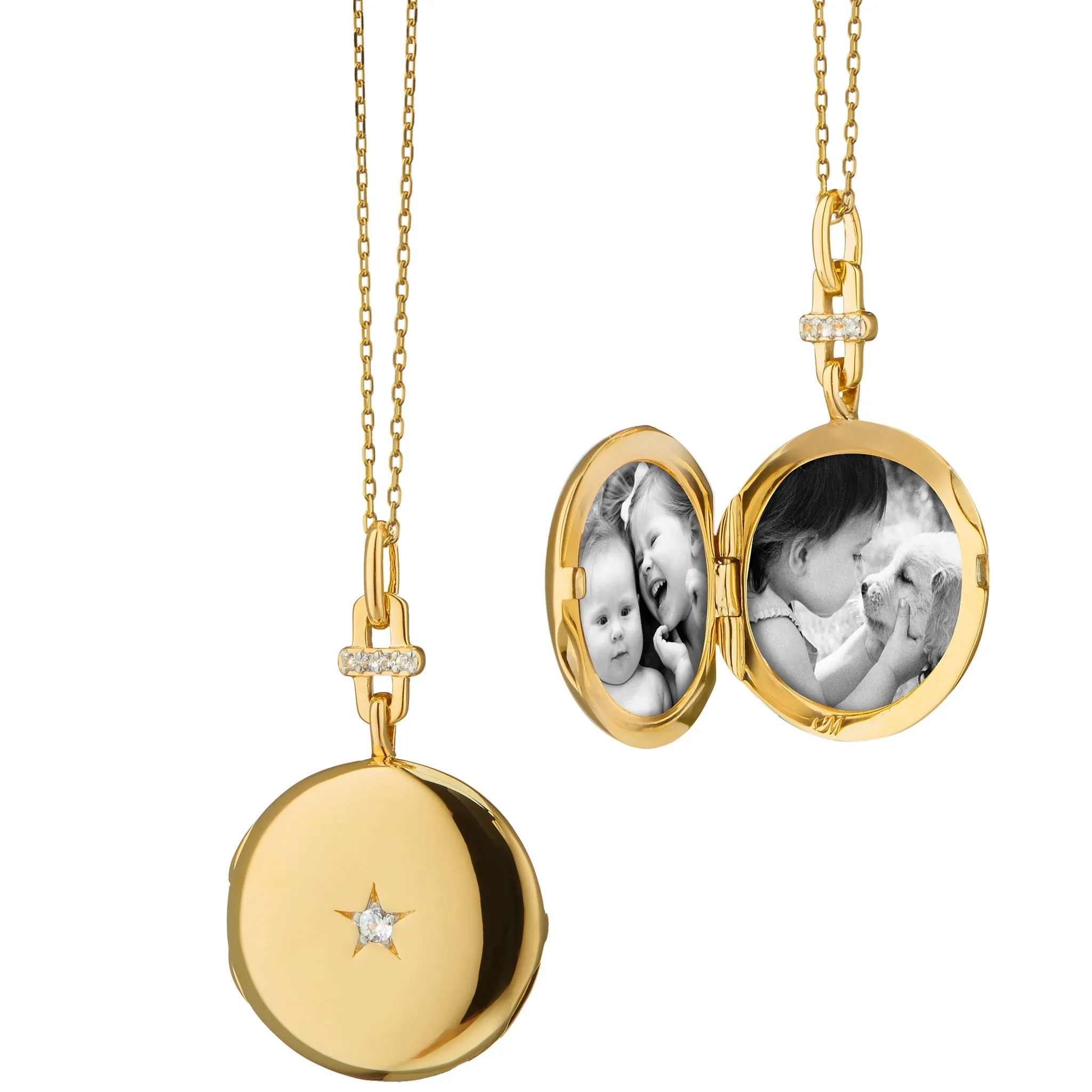 Twinkle Star 18K Gold & Diamond Anniversary Locket Necklace