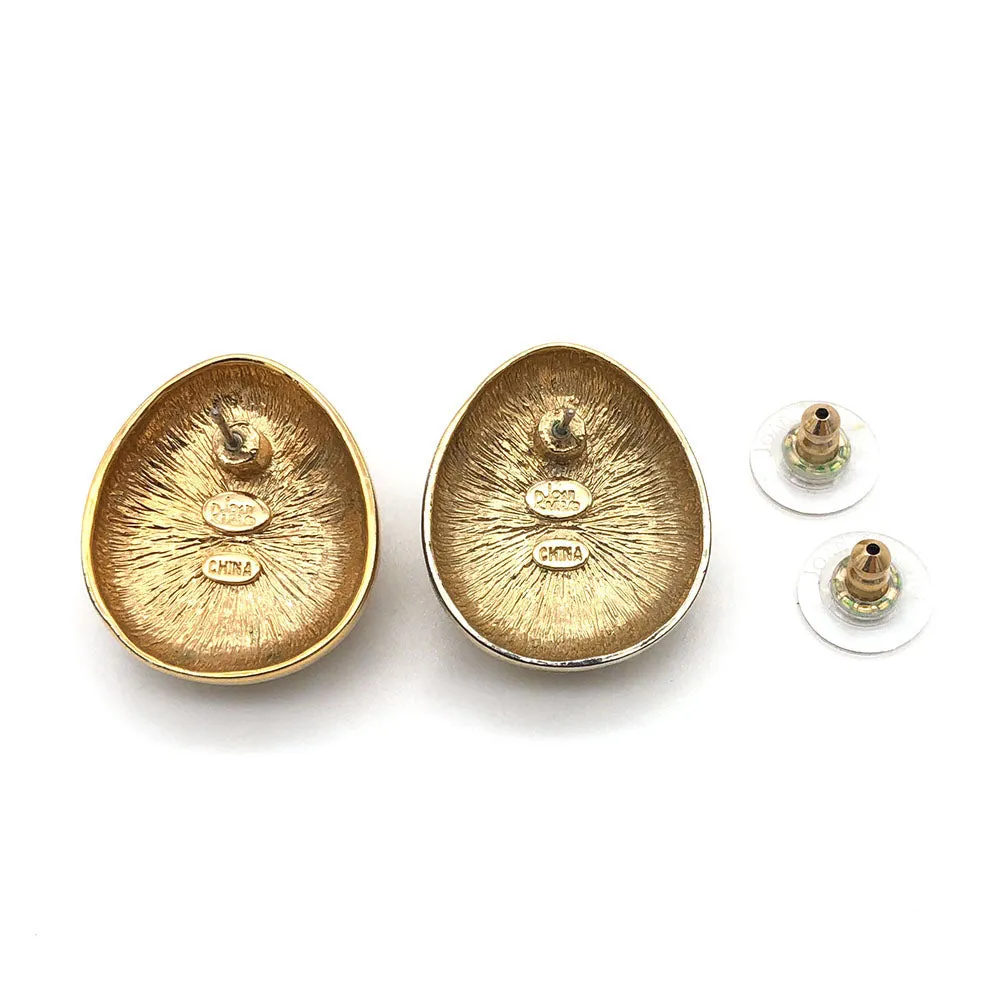 【UK輸入】ヴィンテージ ジョーン・リバース アンバー ピアス/Vintage JOAN RIVERS Amber Post Earrings