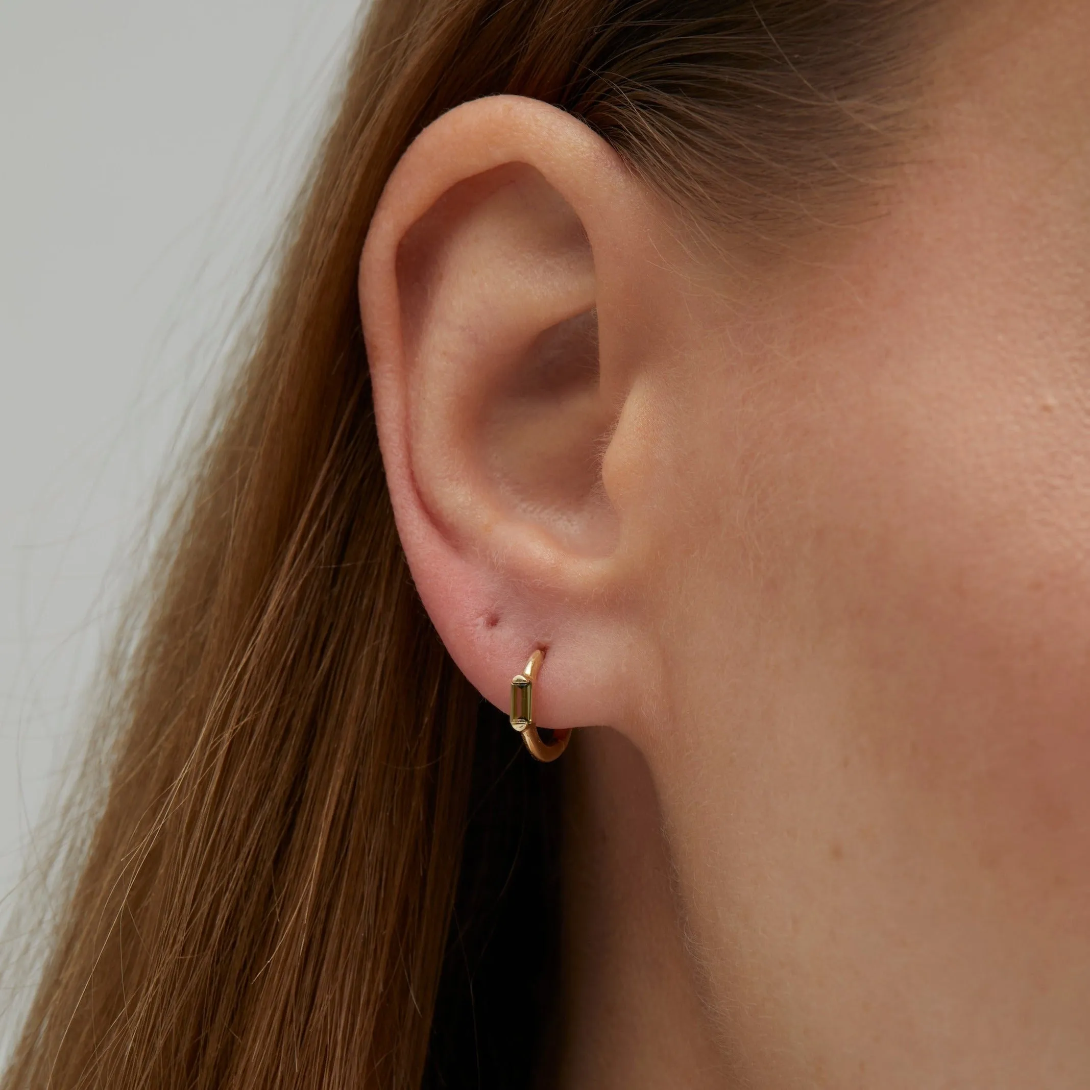 Vert Solid Gold Huggie Earrings