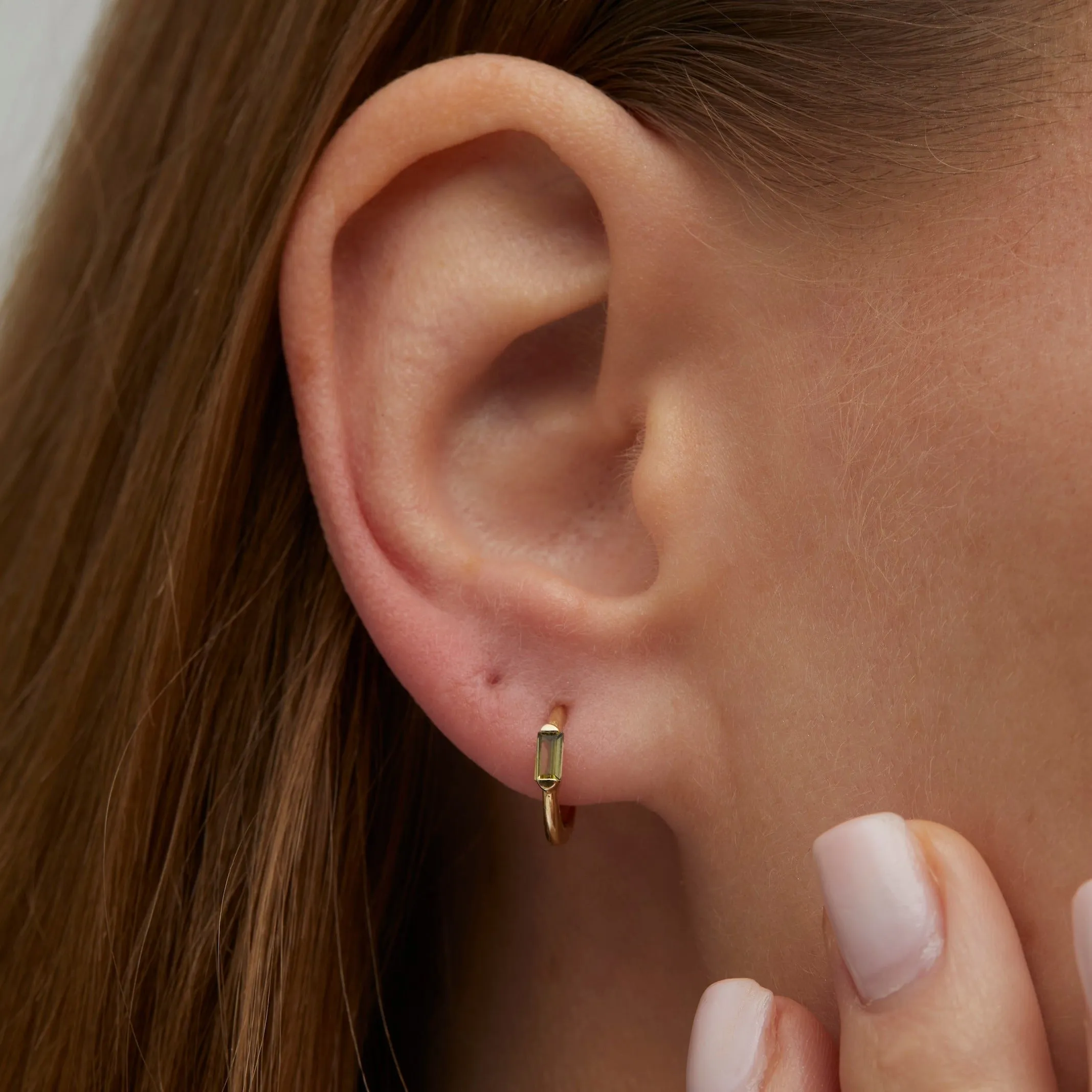 Vert Solid Gold Huggie Earrings