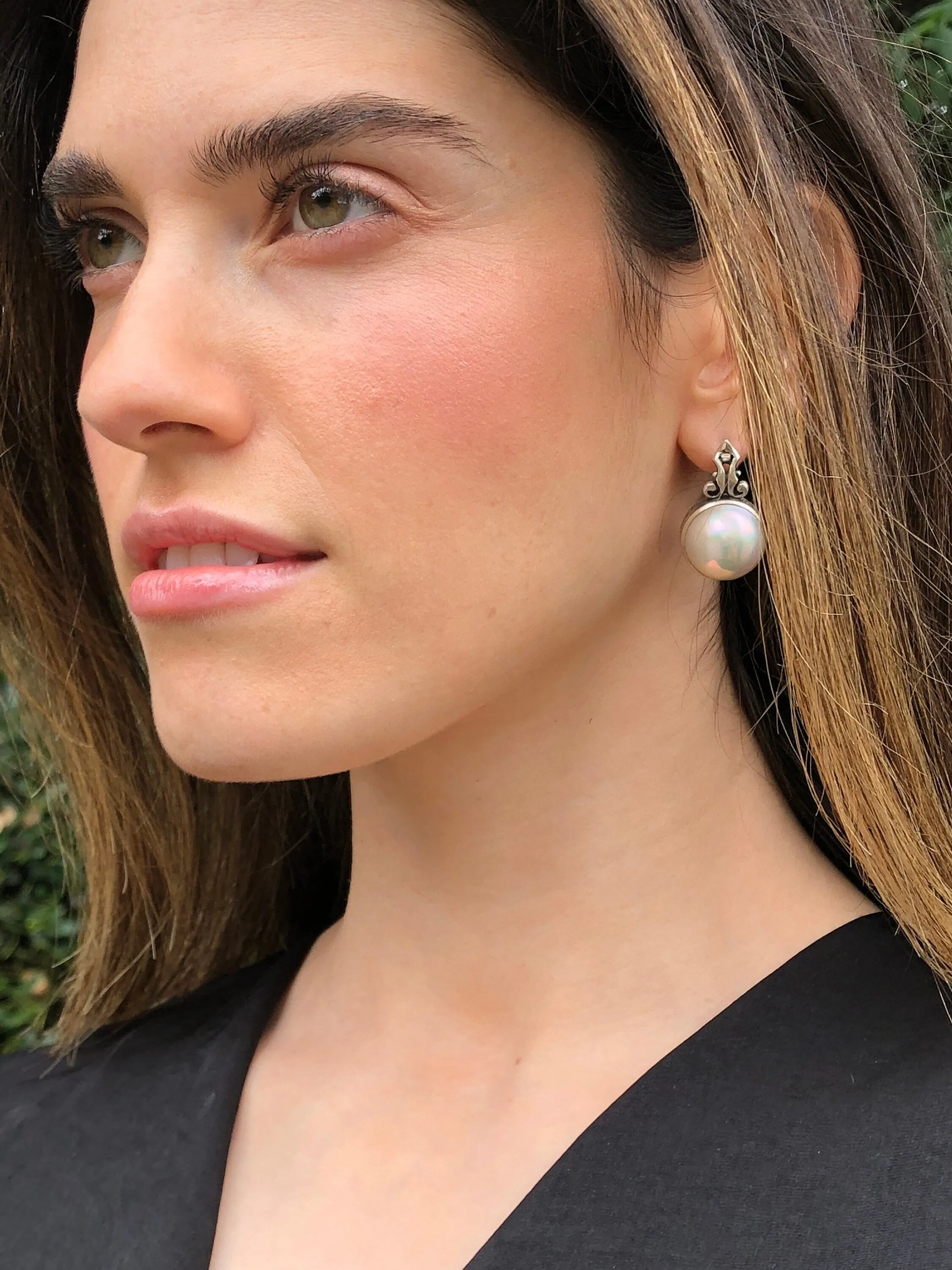 Vintage Amber Earrings - Natural Amber Earrings - Statement Amber Earrings