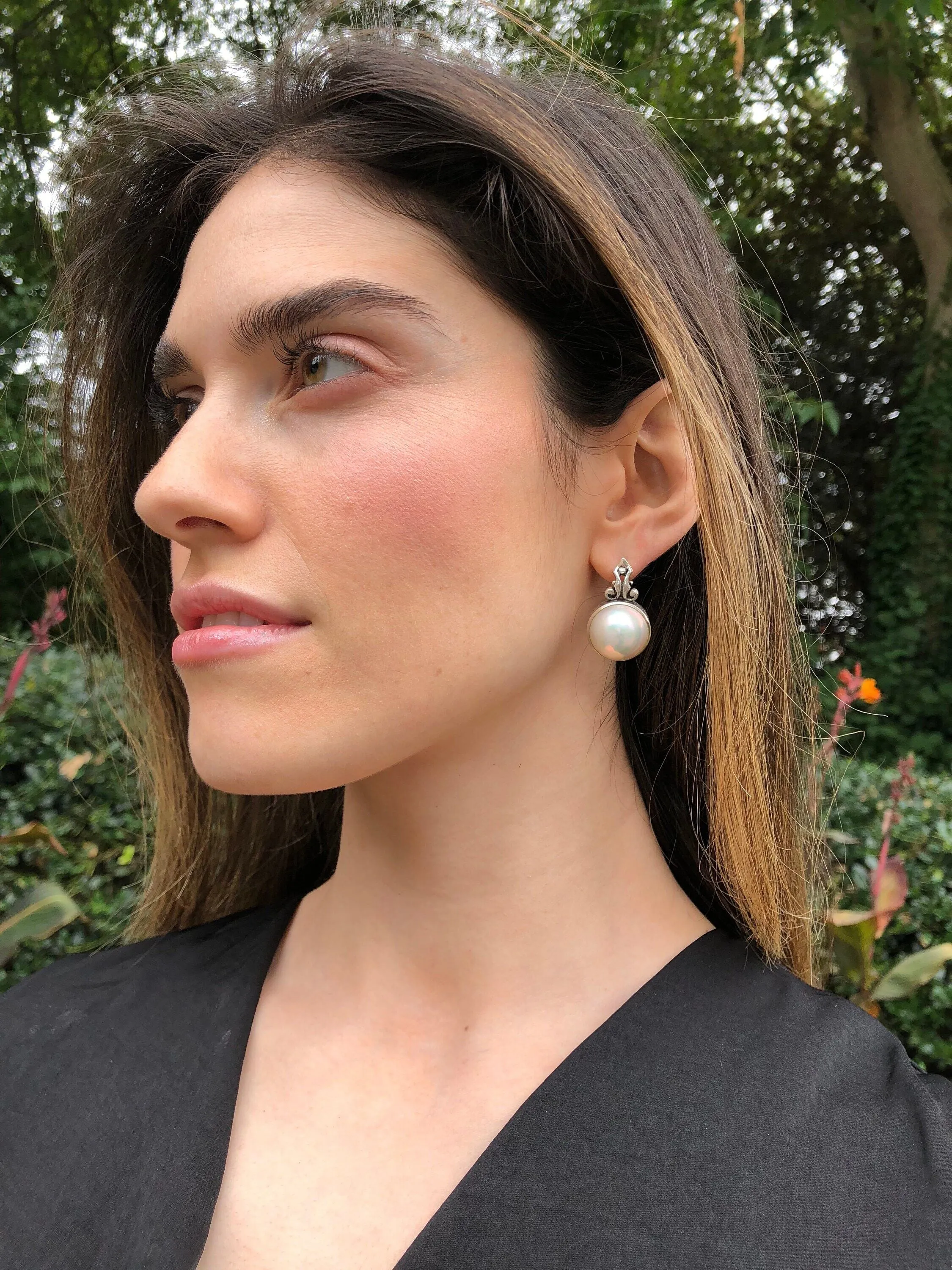 Vintage Amber Earrings - Natural Amber Earrings - Statement Amber Earrings