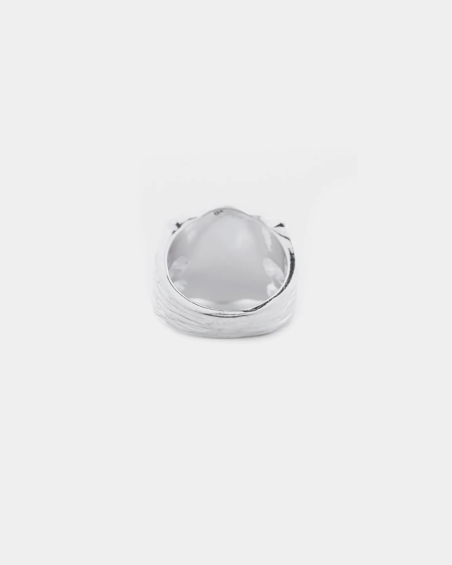 Wild For The Weekend Baller Bear Coin Signet Ring (Large) Silver