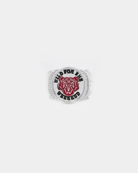 Wild For The Weekend Baller Bear Coin Signet Ring (Large) Silver