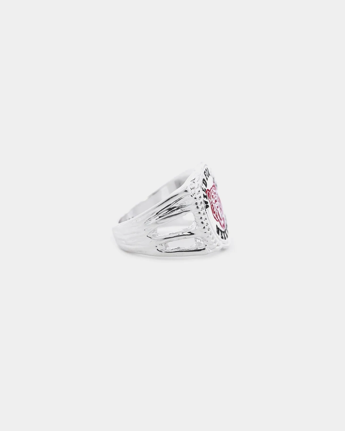 Wild For The Weekend Baller Bear Coin Signet Ring (Large) Silver
