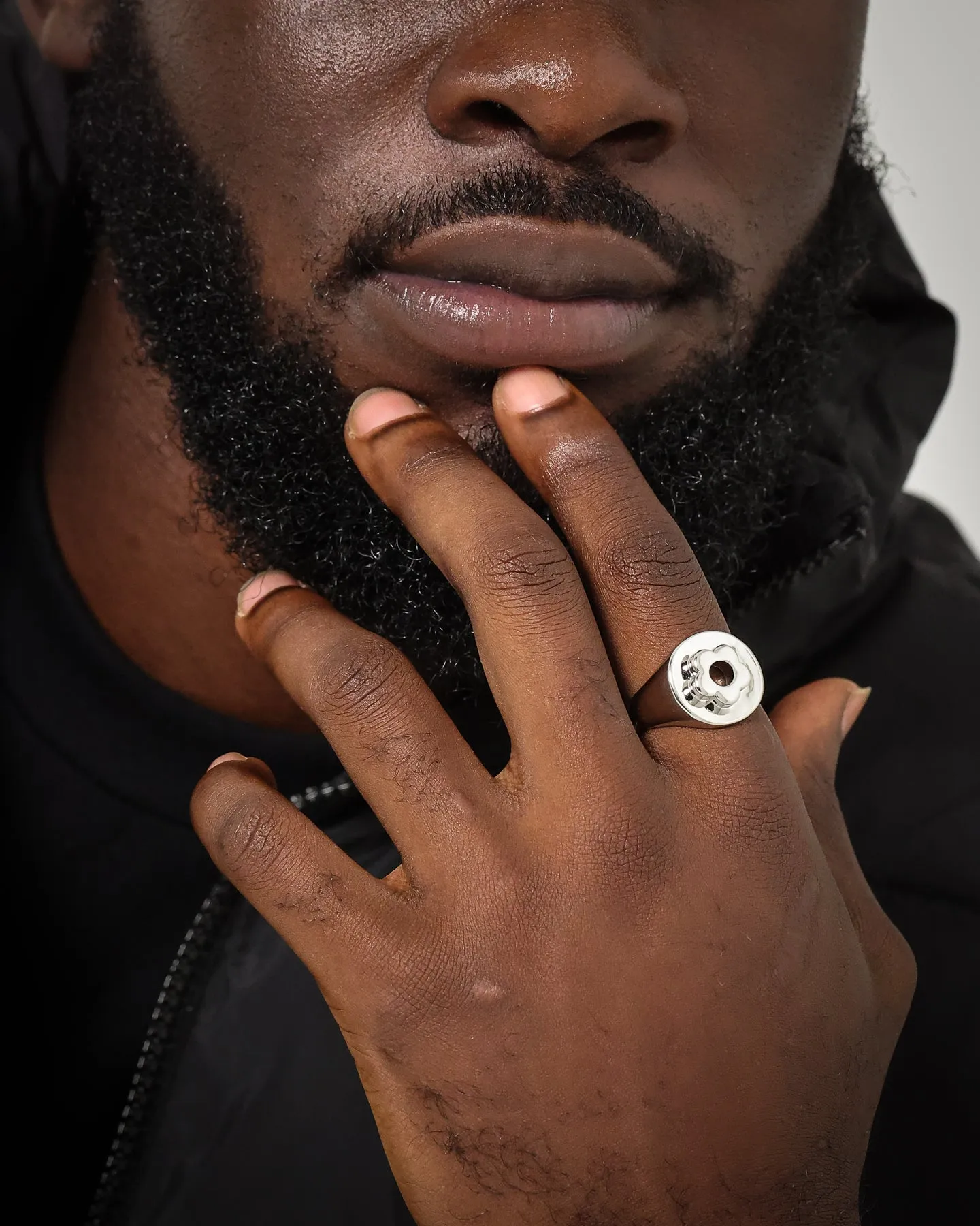 Wild For The Weekend Flower Power Signet Ring (Medium) Silver
